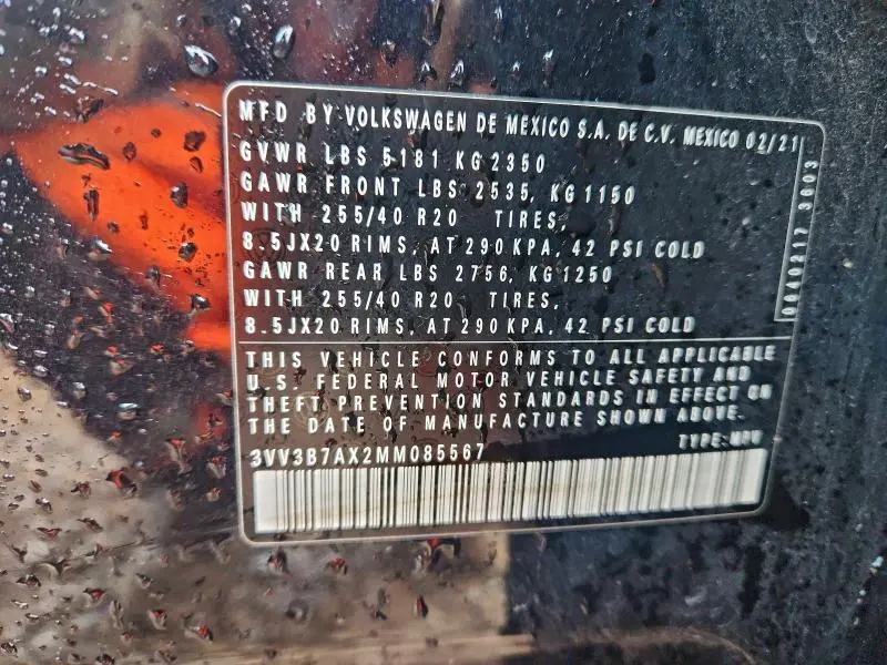 2021 VOLKSWAGEN TIGUAN SE  