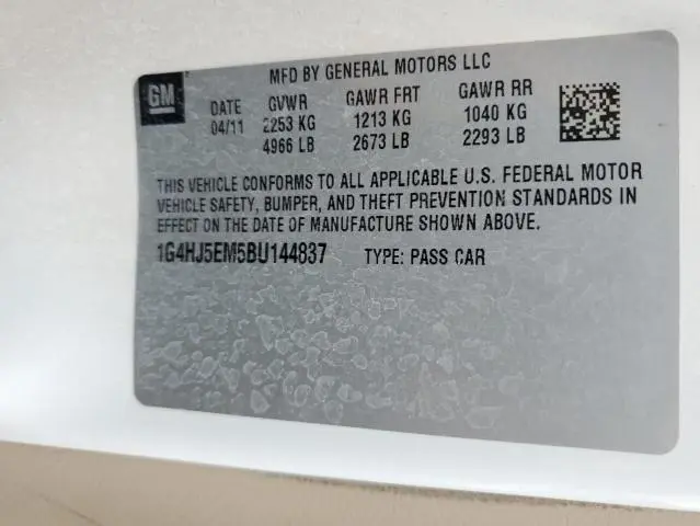 2011 BUICK LUCERNE CXL  