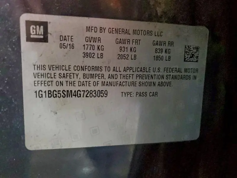 2016 CHEVROLET CRUZE PREMIER  