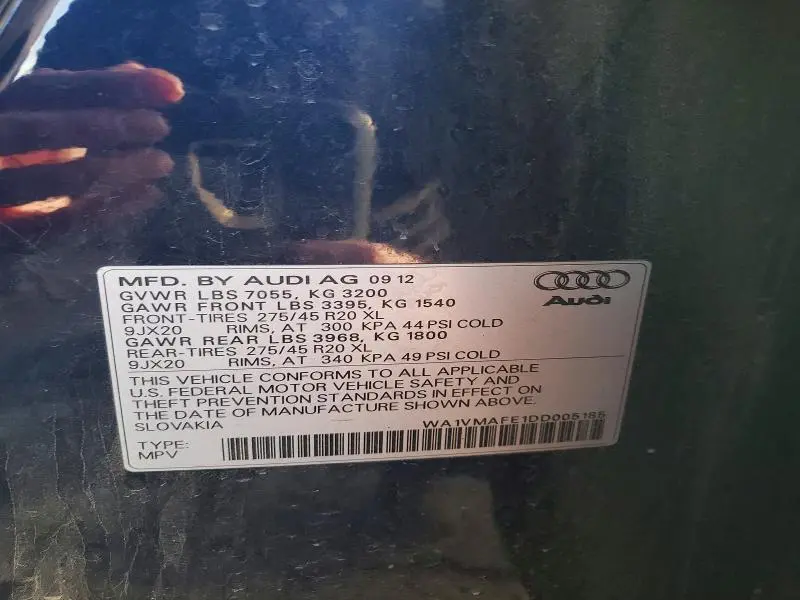 2013 AUDI Q7 PRESTIGE  