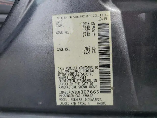 2020 NISSAN ALTIMA SR