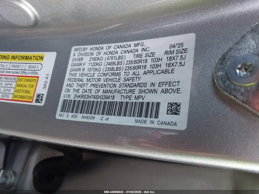 2025 HONDA CR-V EX-L 2WD