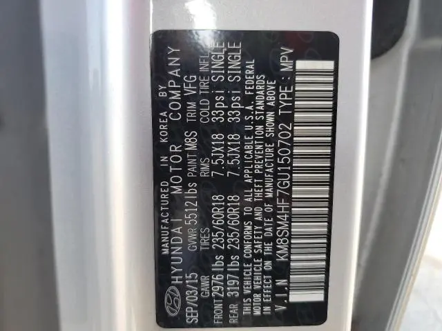 2016 HYUNDAI SANTA FE SE  