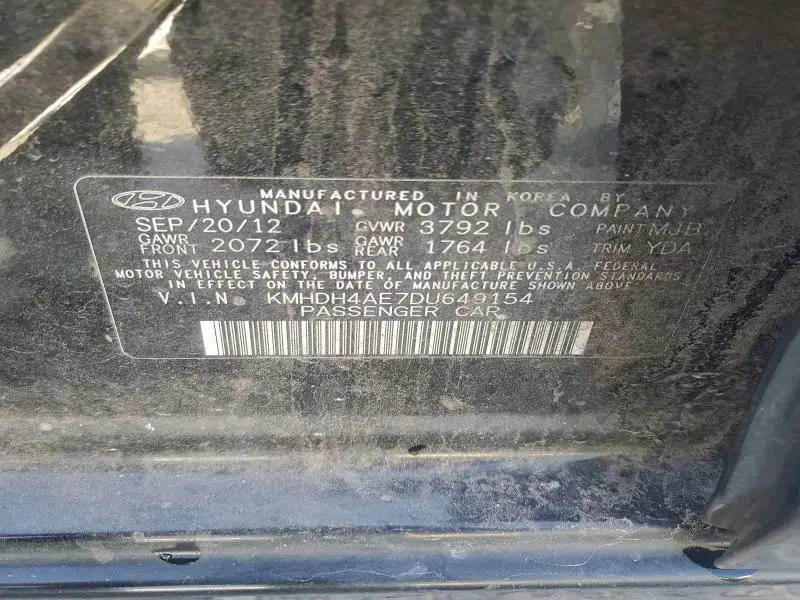 2013 HYUNDAI ELANTRA GLS  