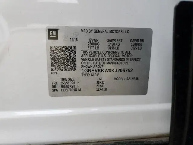 2019 CHEVROLET TRAVERSE PREMIER  