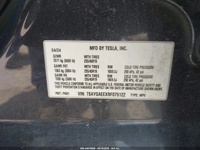 2024 TESLA MODEL Y LONG RANGE DUAL MOTOR ALL-WHEEL DRIVE