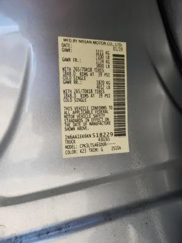 2019 NISSAN TITAN S  