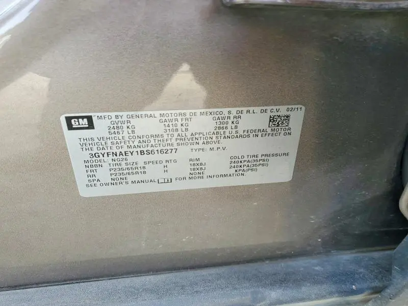 2011 CADILLAC SRX LUXURY COLLECTION  