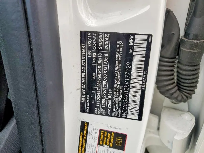 2019 MERCEDES-BENZ GLC 300 4MATIC  