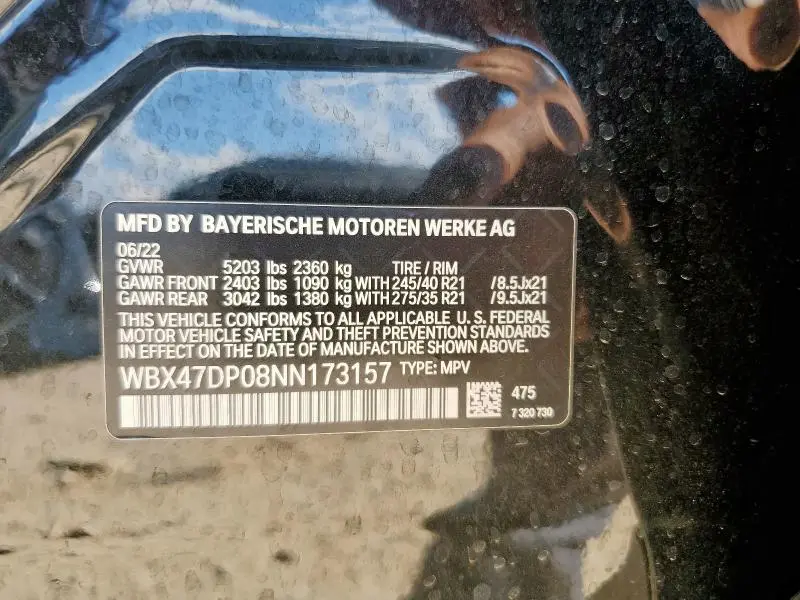 2022 BMW X3 SDRIVE30I  