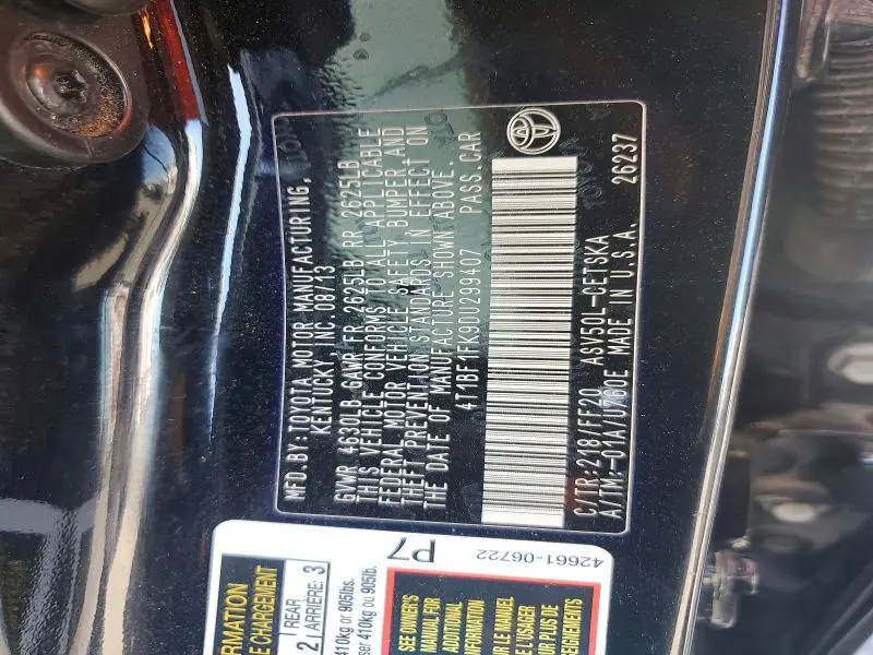 2013 TOYOTA CAMRY SE  
