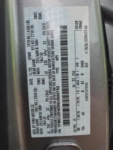 2022 FORD ESCAPE SEL  