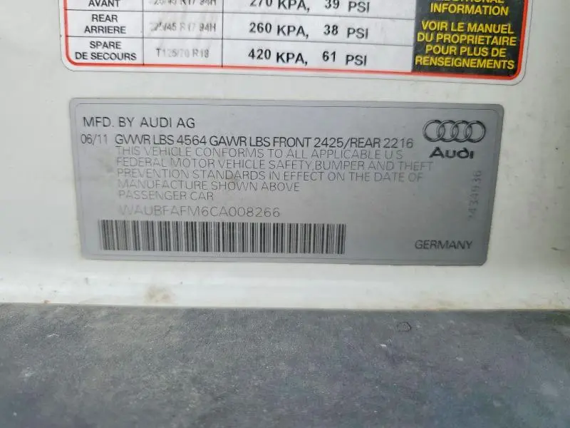 2012 AUDI A3 PREMIUM  