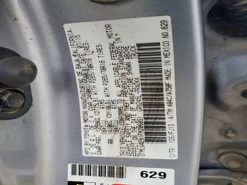 2015 TOYOTA TACOMA V6  