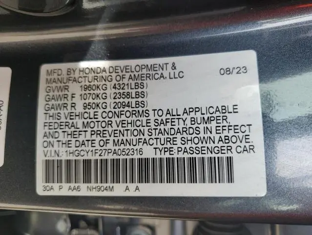 2023 HONDA ACCORD LX
