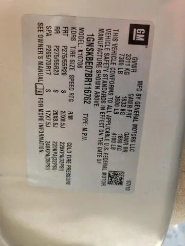 2011 CHEVROLET TAHOE K1500 LT  