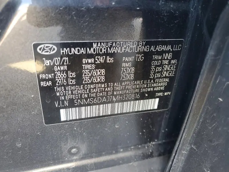 2021 HYUNDAI SANTA FE SEL  