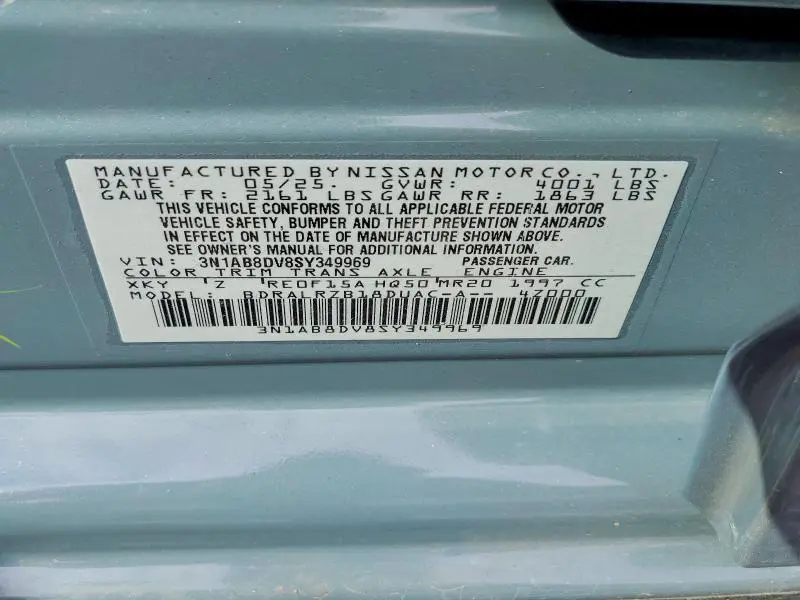 2025 NISSAN SENTRA SR  