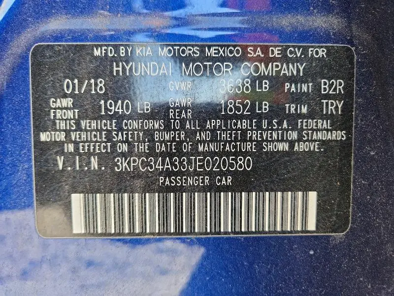 2018 HYUNDAI ACCENT LIMITED  