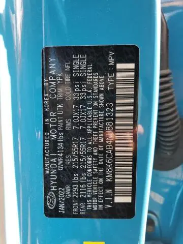 2022 HYUNDAI KONA SEL