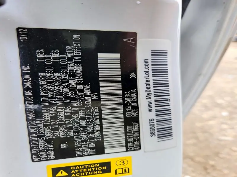 2013 LEXUS RX 350 BASE  