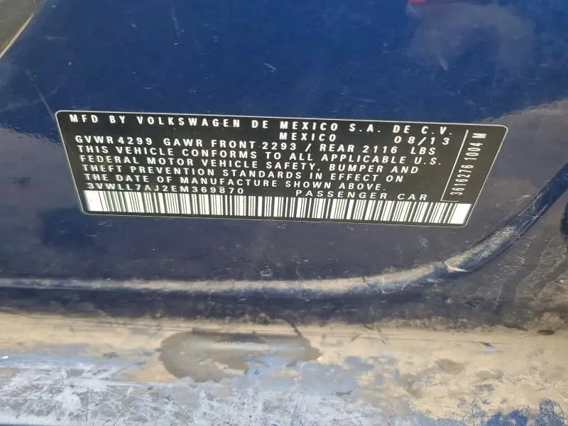 2014 VOLKSWAGEN JETTA TDI  