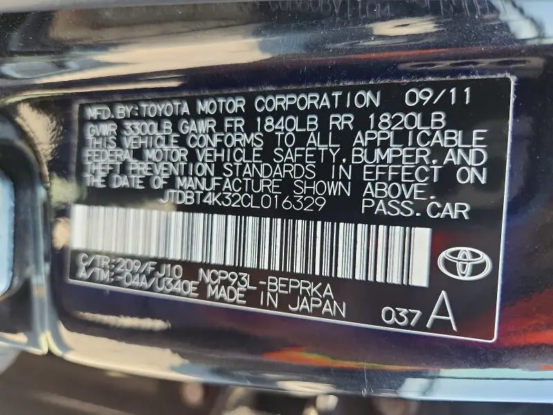2012 TOYOTA YARIS FLEET  