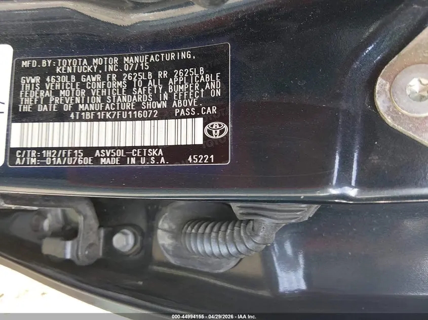 2015 TOYOTA CAMRY SE