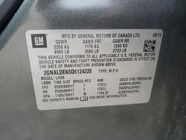 2013 CHEVROLET EQUINOX LT  