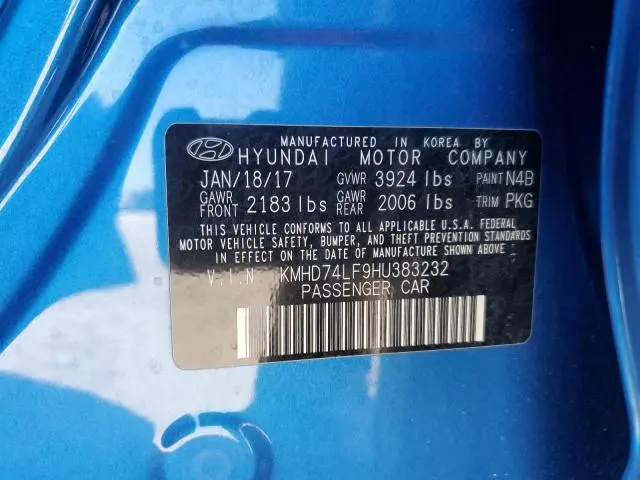 2017 HYUNDAI ELANTRA SE