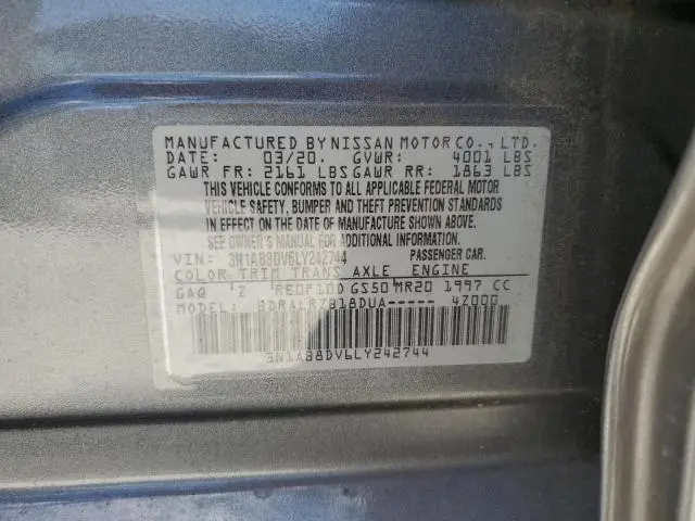 2020 NISSAN SENTRA SR  