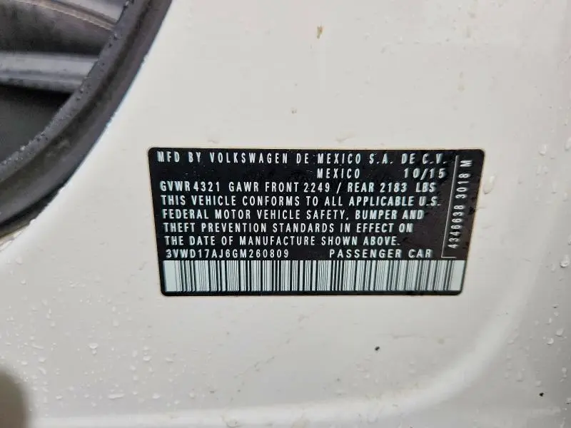 2016 VOLKSWAGEN JETTA SPORT  