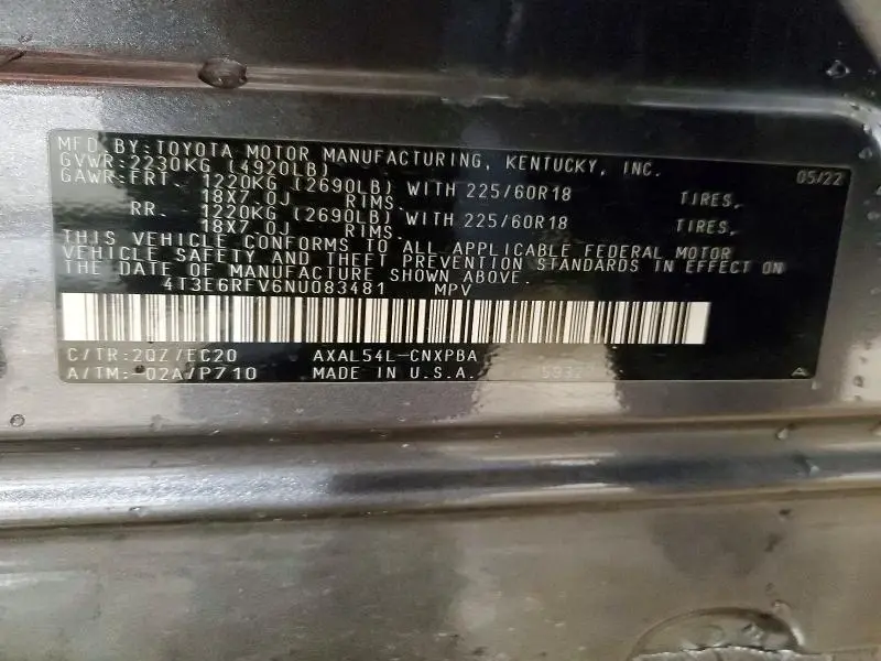 2022 TOYOTA RAV4 XSE  