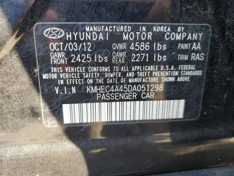 2013 HYUNDAI SONATA HYBRID  
