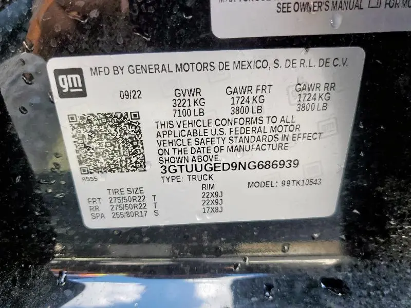 2022 GMC SIERRA K1500 DENALI  