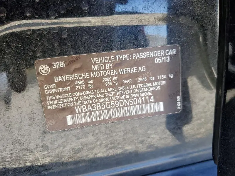 2013 BMW 328 XI SULEV  