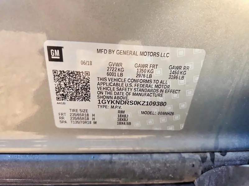 2019 CADILLAC XT5 LUXURY  