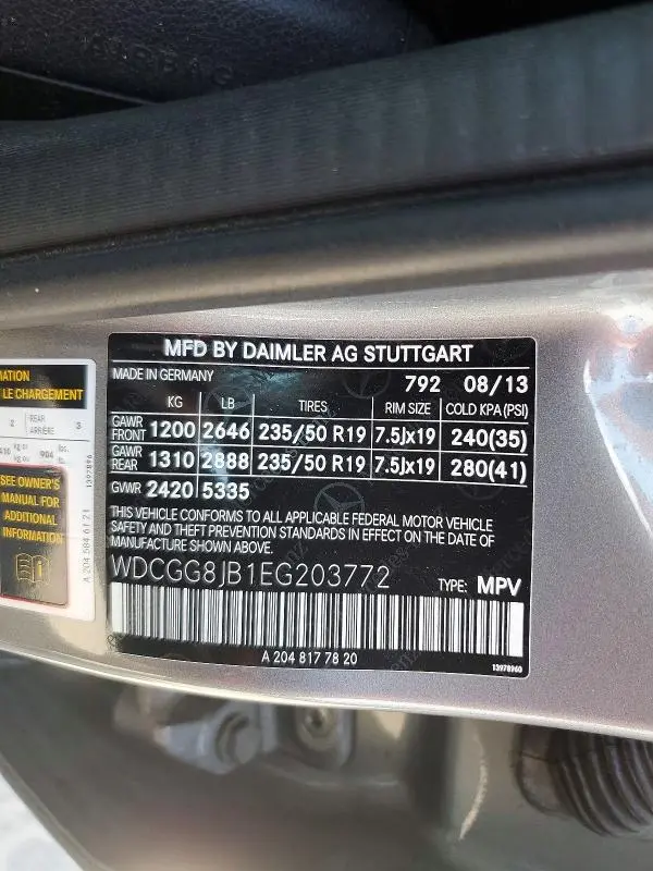 2014 MERCEDES-BENZ GLK 350 4MATIC  
