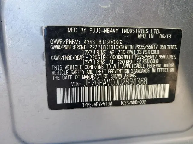 2013 SUBARU XV CROSSTREK 2.0 PREMIUM  