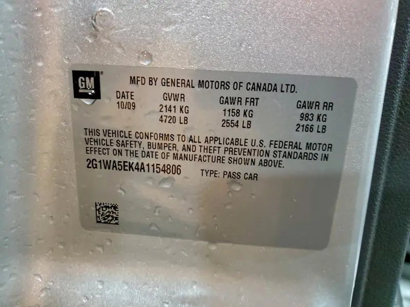 2010 CHEVROLET IMPALA LS  