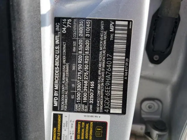 2017 MERCEDES-BENZ GLS 450 4MATIC  