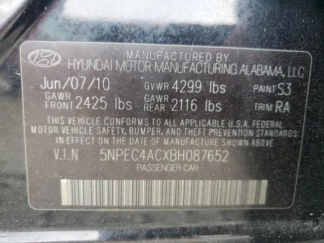 2011 HYUNDAI SONATA SE  