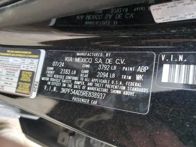 2024 KIA FORTE GT LINE  