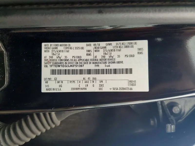 2018 FORD F150 SUPERCREW  