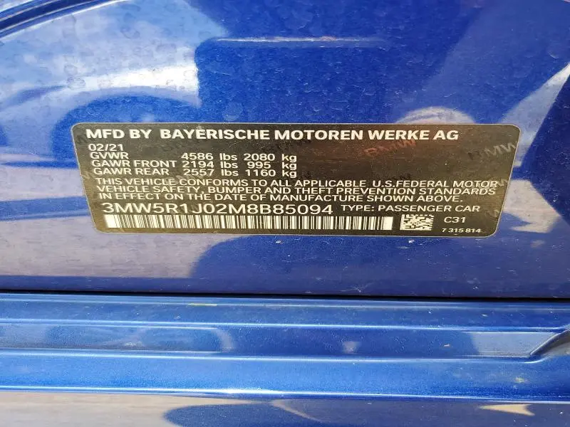 2021 BMW 330I   