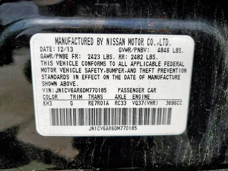 2013 INFINITI G37   
