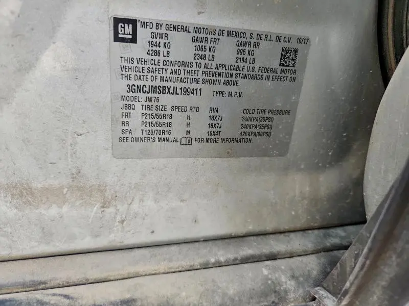 2018 CHEVROLET TRAX PREMIER  