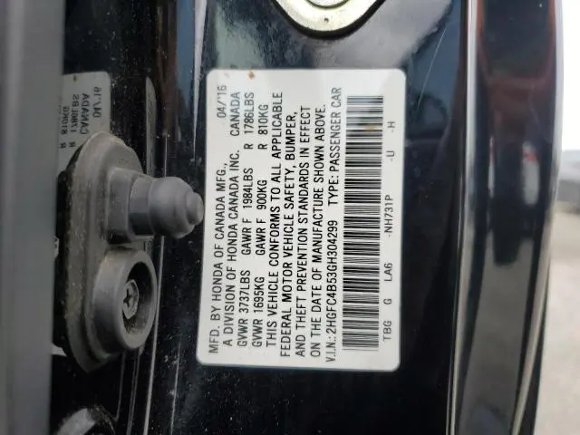 2016 HONDA CIVIC LX  