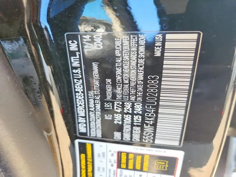 2015 MERCEDES-BENZ C 300 4MATIC  