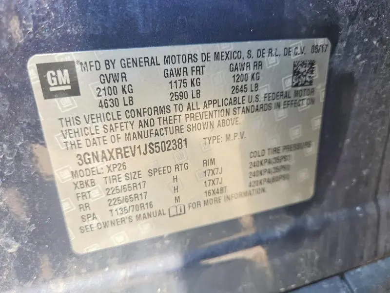 2018 CHEVROLET EQUINOX LS  